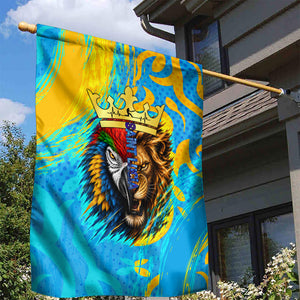 Saint Lucia Kings Cricket Garden Flag Crowned Lion And Parrot Half Style