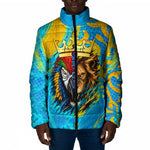 Saint Lucia Kings Cricket Padded Jacket Crowned Lion And Parrot Half Style