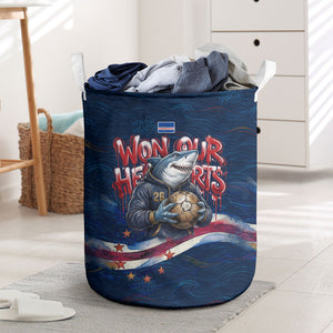 Cape Verde World Football 2026 Laundry Basket Blue Sharks Won Our Hearts - Oil Paint Style