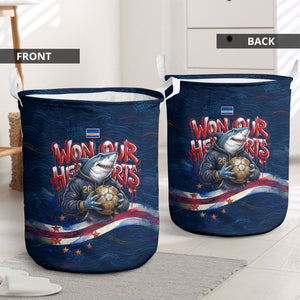 Cape Verde World Football 2026 Laundry Basket Blue Sharks Won Our Hearts - Oil Paint Style