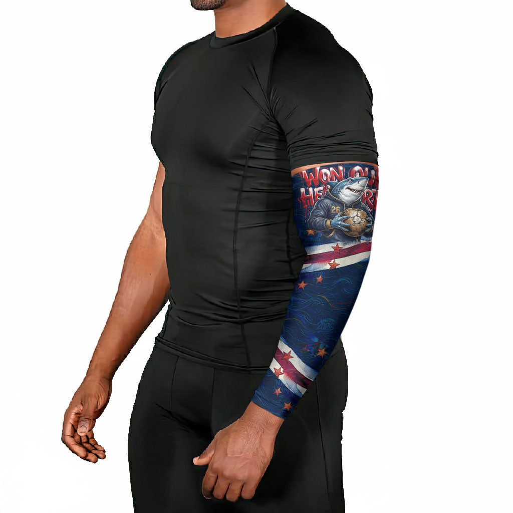 Cape Verde World Football 2026 Arm Sleeves Blue Sharks Won Our Hearts - Oil Paint Style
