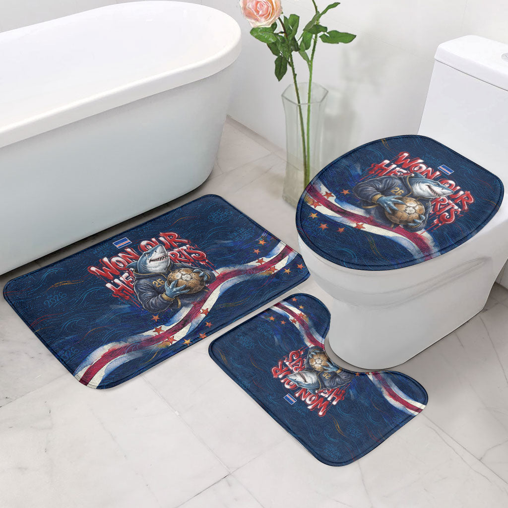 Cape Verde World Football 2026 Bathroom Set Blue Sharks Won Our Hearts - Oil Paint Style