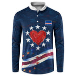 Cape Verde World Football 2026 Button Sweatshirt Blue Sharks Won Our Hearts - Oil Paint Style
