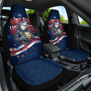 Cape Verde World Football 2026 Car Seat Cover Blue Sharks Won Our Hearts - Oil Paint Style