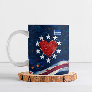 Cape Verde World Football 2026 Ceramic Mug Blue Sharks Won Our Hearts - Oil Paint Style