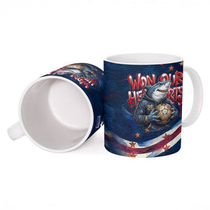 Cape Verde World Football 2026 Ceramic Mug Blue Sharks Won Our Hearts - Oil Paint Style
