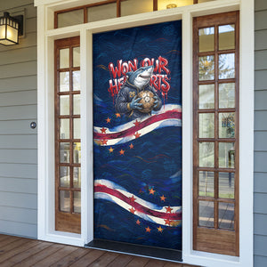 Cape Verde World Football 2026 Door Cover Blue Sharks Won Our Hearts - Oil Paint Style