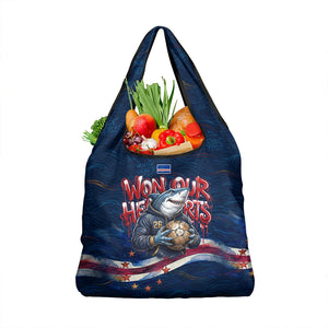 Cape Verde World Football 2026 Grocery Bag Blue Sharks Won Our Hearts - Oil Paint Style