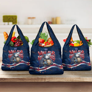 Cape Verde World Football 2026 Grocery Bag Blue Sharks Won Our Hearts - Oil Paint Style