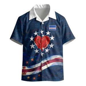 Cape Verde World Football 2026 Kid Hawaiian Shirt Blue Sharks Won Our Hearts - Oil Paint Style