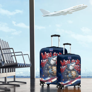 Cape Verde World Football 2026 Luggage Cover Blue Sharks Won Our Hearts - Oil Paint Style