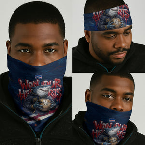 Cape Verde World Football 2026 Neck Gaiter Blue Sharks Won Our Hearts - Oil Paint Style