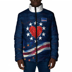 Cape Verde World Football 2026 Padded Jacket Blue Sharks Won Our Hearts - Oil Paint Style