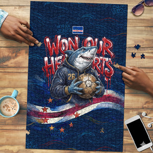 Cape Verde World Football 2026 Puzzle Blue Sharks Won Our Hearts - Oil Paint Style