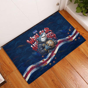 Cape Verde World Football 2026 Rubber Doormat Blue Sharks Won Our Hearts - Oil Paint Style