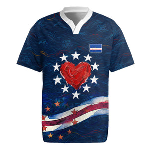 Cape Verde World Football 2026 Rugby Jersey Blue Sharks Won Our Hearts - Oil Paint Style