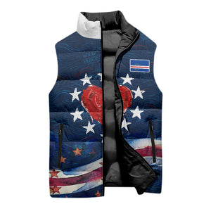 Cape Verde World Football 2026 Sleeveless Puffer Jacket Blue Sharks Won Our Hearts - Oil Paint Style