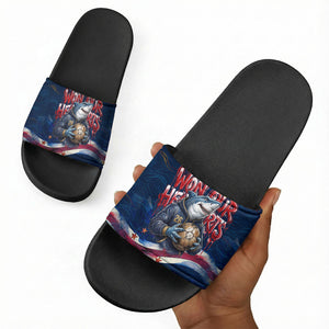 Cape Verde World Football 2026 Slide Sandals Blue Sharks Won Our Hearts - Oil Paint Style