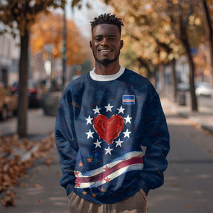 Cape Verde World Football 2026 Sweatshirt Blue Sharks Won Our Hearts - Oil Paint Style
