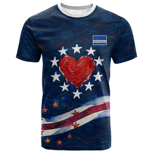 Cape Verde World Football 2026 T shirt Blue Sharks Won Our Hearts - Oil Paint Style