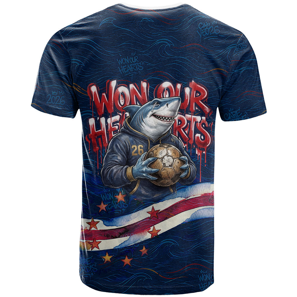 Cape Verde World Football 2026 T shirt Blue Sharks Won Our Hearts - Oil Paint Style