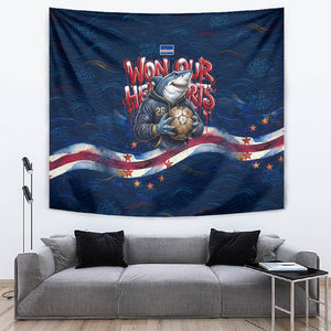 Cape Verde World Football 2026 Tapestry Blue Sharks Won Our Hearts - Oil Paint Style
