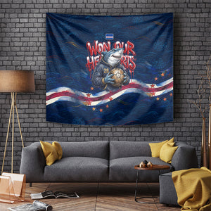 Cape Verde World Football 2026 Tapestry Blue Sharks Won Our Hearts - Oil Paint Style