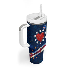 Cape Verde World Football 2026 Tumbler With Handle Blue Sharks Won Our Hearts - Oil Paint Style