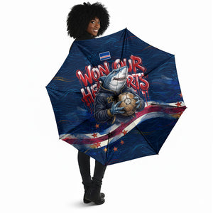 Cape Verde World Football 2026 Umbrella Blue Sharks Won Our Hearts - Oil Paint Style
