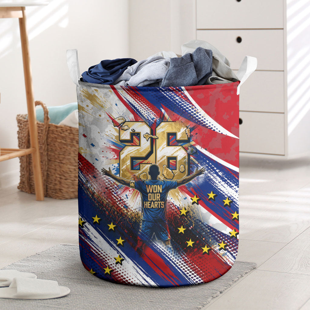 Cape Verde Football 2026 Laundry Basket Won Our Hearts Blue Sharks Soccer Player