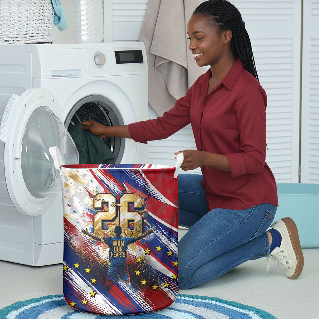 Cape Verde Football 2026 Laundry Basket Won Our Hearts Blue Sharks Soccer Player