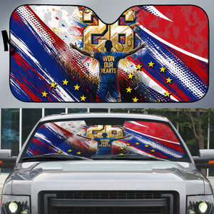 Cape Verde Football 2026 Auto Sun Shade Won Our Hearts Blue Sharks Soccer Player
