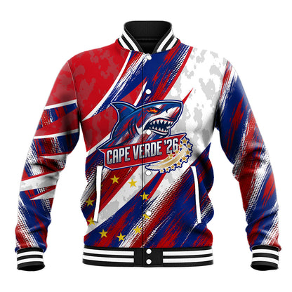 Cape Verde Football 2026 Baseball Jacket Won Our Hearts Blue Sharks Soccer Player