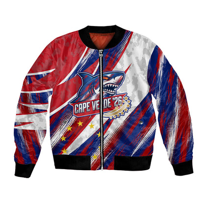 Cape Verde Football 2026 Bomber Jacket Won Our Hearts Blue Sharks Soccer Player