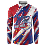 Cape Verde Football 2026 Button Sweatshirt Won Our Hearts Blue Sharks Soccer Player