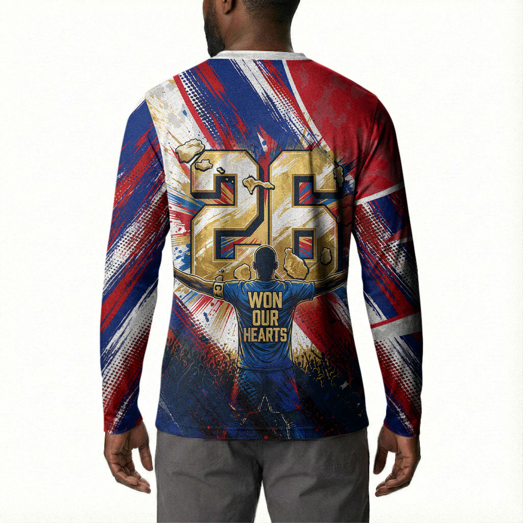 Cape Verde Football 2026 Button Sweatshirt Won Our Hearts Blue Sharks Soccer Player