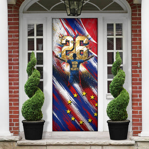 Cape Verde Football 2026 Door Cover Won Our Hearts Blue Sharks Soccer Player