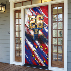 Cape Verde Football 2026 Door Cover Won Our Hearts Blue Sharks Soccer Player