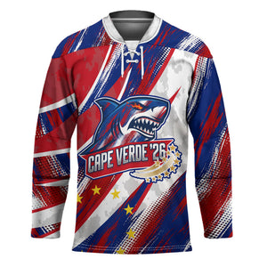 Cape Verde Football 2026 Hockey Jersey Won Our Hearts Blue Sharks Soccer Player