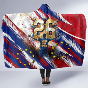 Cape Verde Football 2026 Hooded Blanket Won Our Hearts Blue Sharks Soccer Player