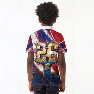 Cape Verde Football 2026 Kid Polo Shirt Won Our Hearts Blue Sharks Soccer Player