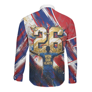 Cape Verde Football 2026 Long Sleeve Button Shirt Won Our Hearts Blue Sharks Soccer Player