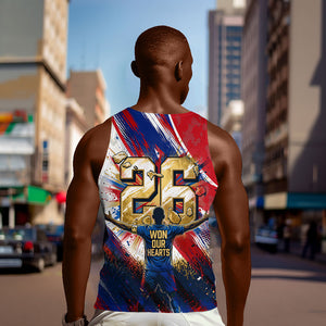 Cape Verde Football 2026 Men Tank Top Won Our Hearts Blue Sharks Soccer Player