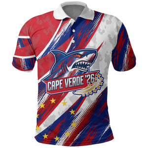 Cape Verde Football 2026 Polo Shirt Won Our Hearts Blue Sharks Soccer Player