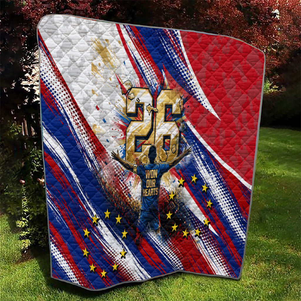 Cape Verde Football 2026 Quilt Won Our Hearts Blue Sharks Soccer Player