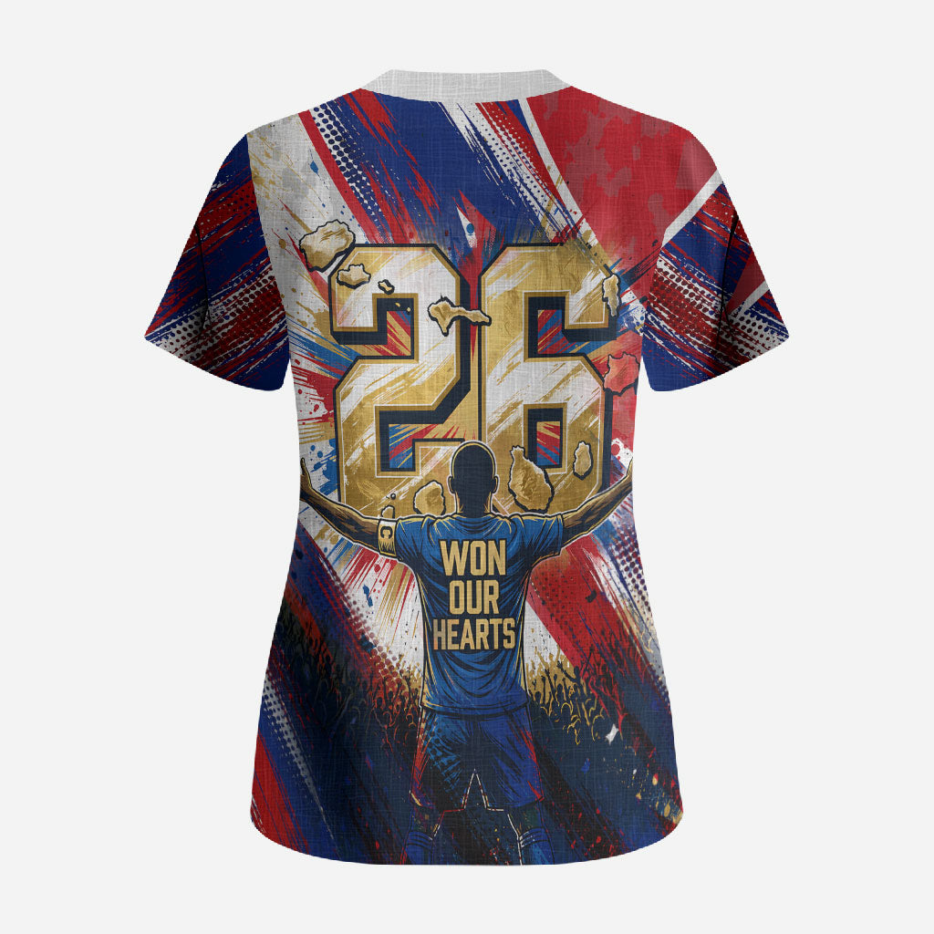 Cape Verde Football 2026 Scrub Top Won Our Hearts Blue Sharks Soccer Player