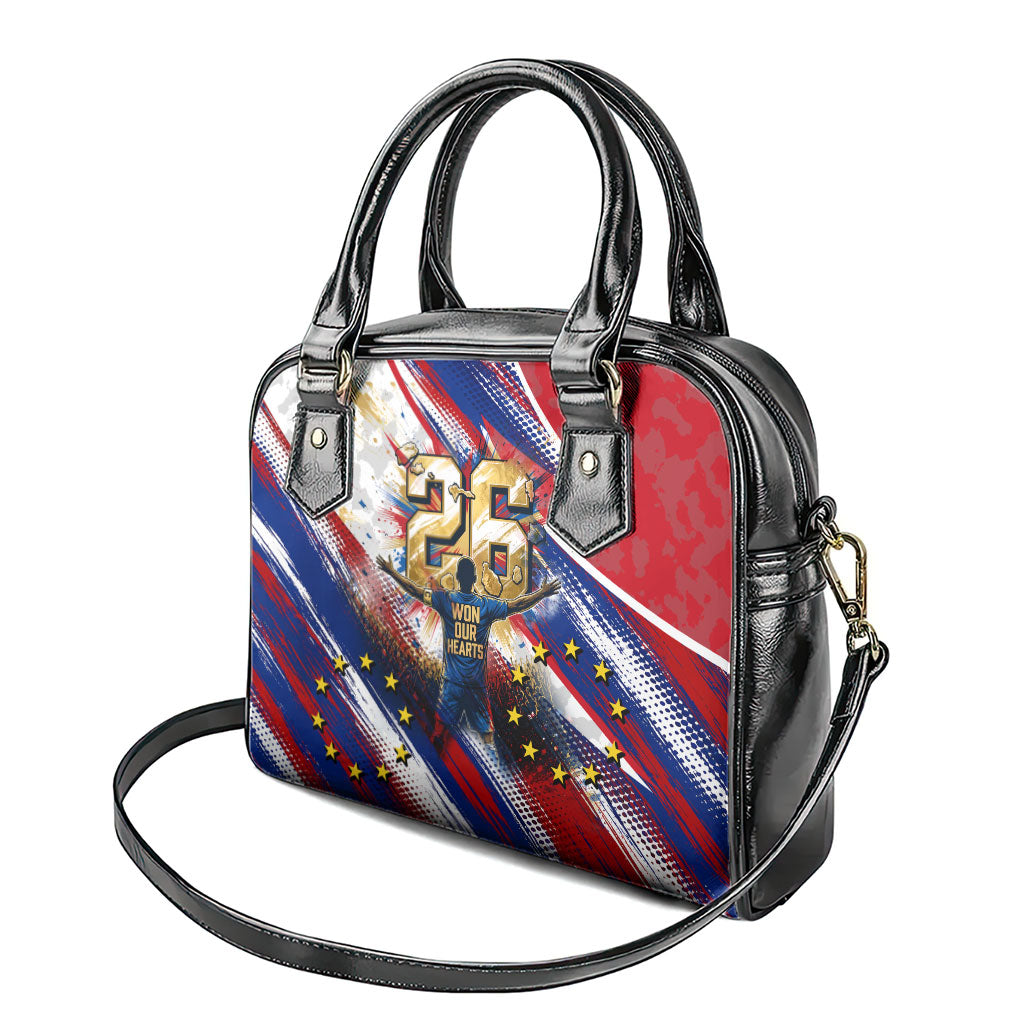 Cape Verde Football 2026 Shoulder Handbag Won Our Hearts Blue Sharks Soccer Player