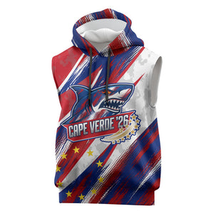 Cape Verde Football 2026 Sleeveless Hoodie Won Our Hearts Blue Sharks Soccer Player