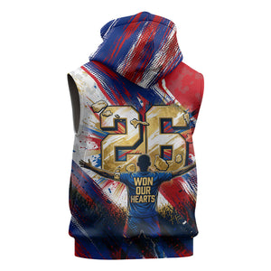 Cape Verde Football 2026 Sleeveless Hoodie Won Our Hearts Blue Sharks Soccer Player