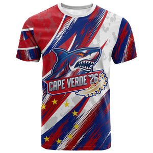 Cape Verde Football 2026 T shirt Won Our Hearts Blue Sharks Soccer Player